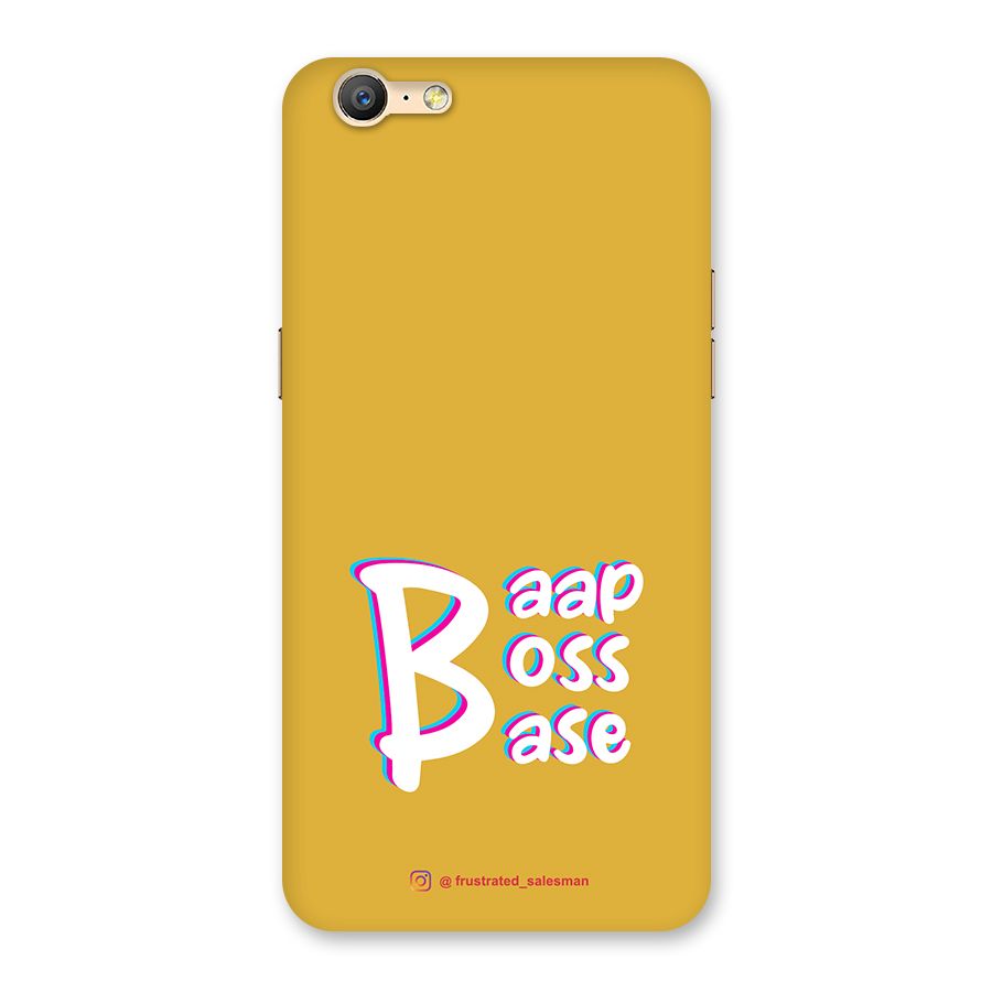 Baap Boss Base Mustard Yellow Back Case for Oppo A57