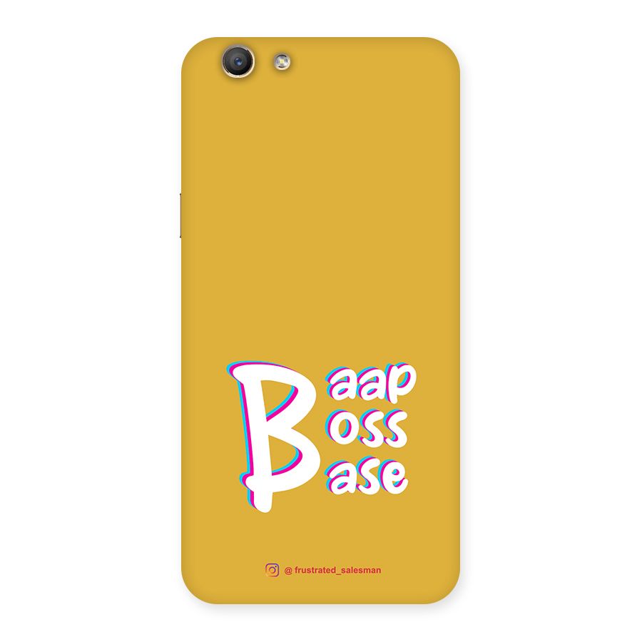 Baap Boss Base Mustard Yellow Back Case for Oppo A59