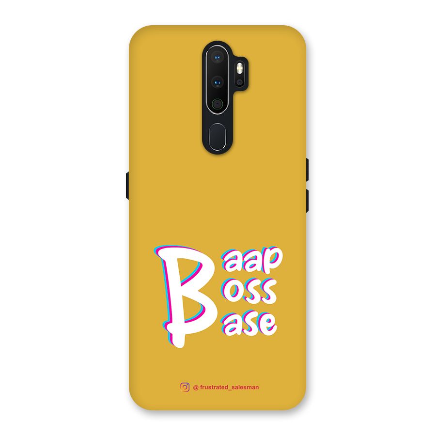 Baap Boss Base Mustard Yellow Back Case for Oppo A5 (2020)