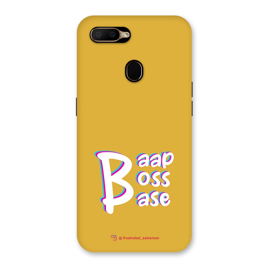 Baap Boss Base Mustard Yellow Back Case for Oppo A5s
