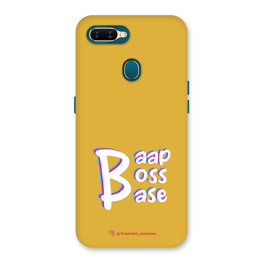 Baap Boss Base Mustard Yellow Back Case for Oppo A7