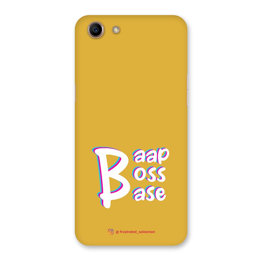 Baap Boss Base Mustard Yellow Back Case for Oppo A83 (2018)