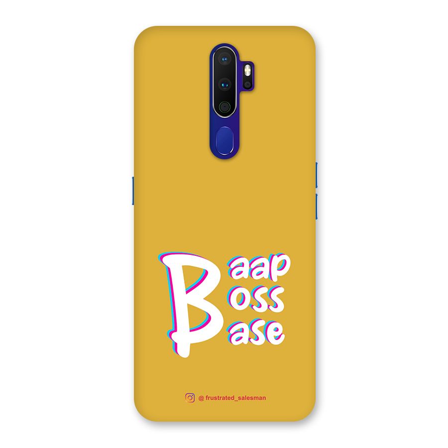 Baap Boss Base Mustard Yellow Back Case for Oppo A9 (2020)