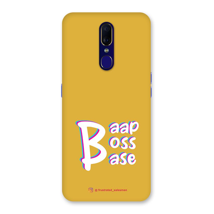 Baap Boss Base Mustard Yellow Back Case for Oppo F11