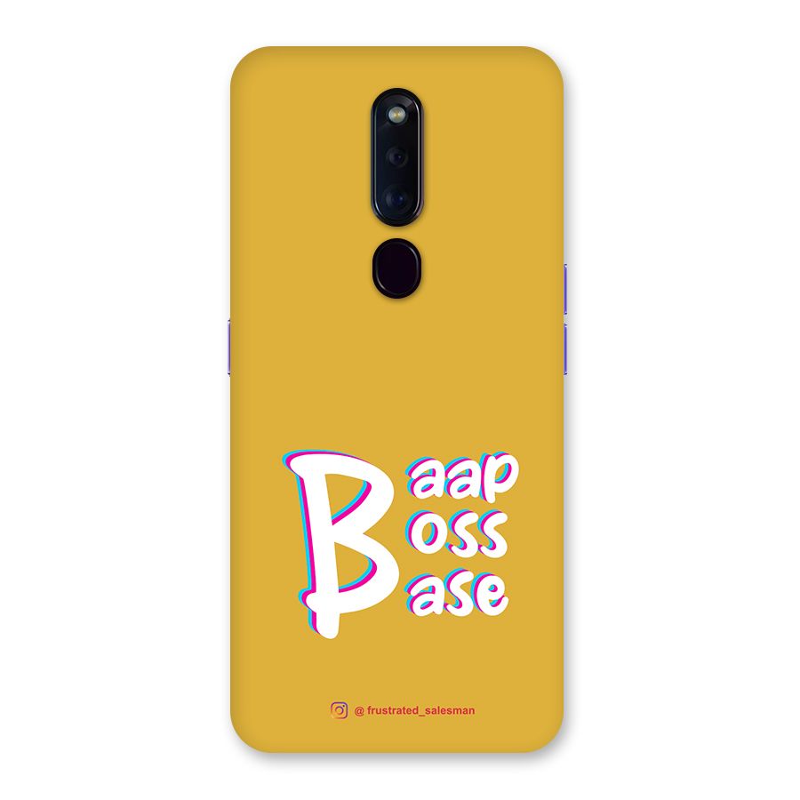 Baap Boss Base Mustard Yellow Back Case for Oppo F11 Pro