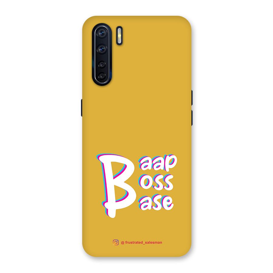 Baap Boss Base Mustard Yellow Back Case for Oppo F15