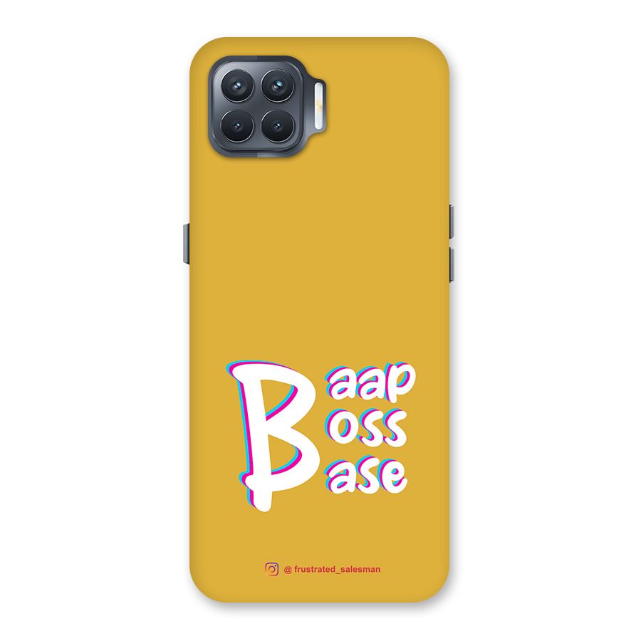 Baap Boss Base Mustard Yellow Back Case for Oppo F17 Pro