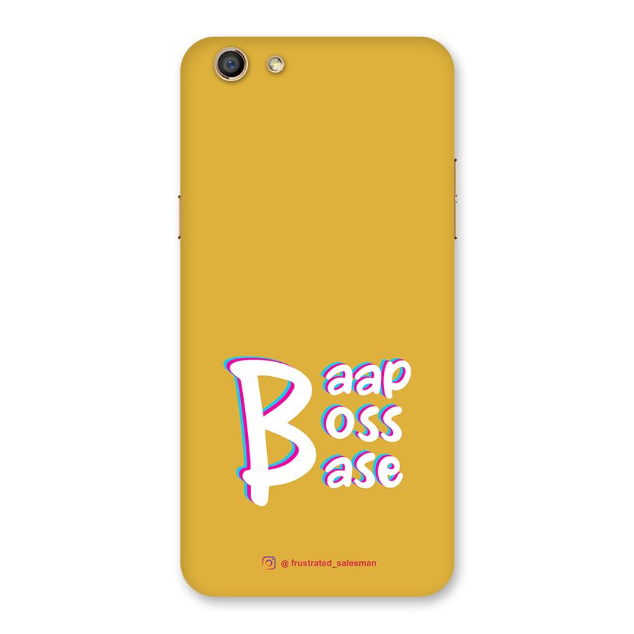Baap Boss Base Mustard Yellow Back Case for Oppo F3