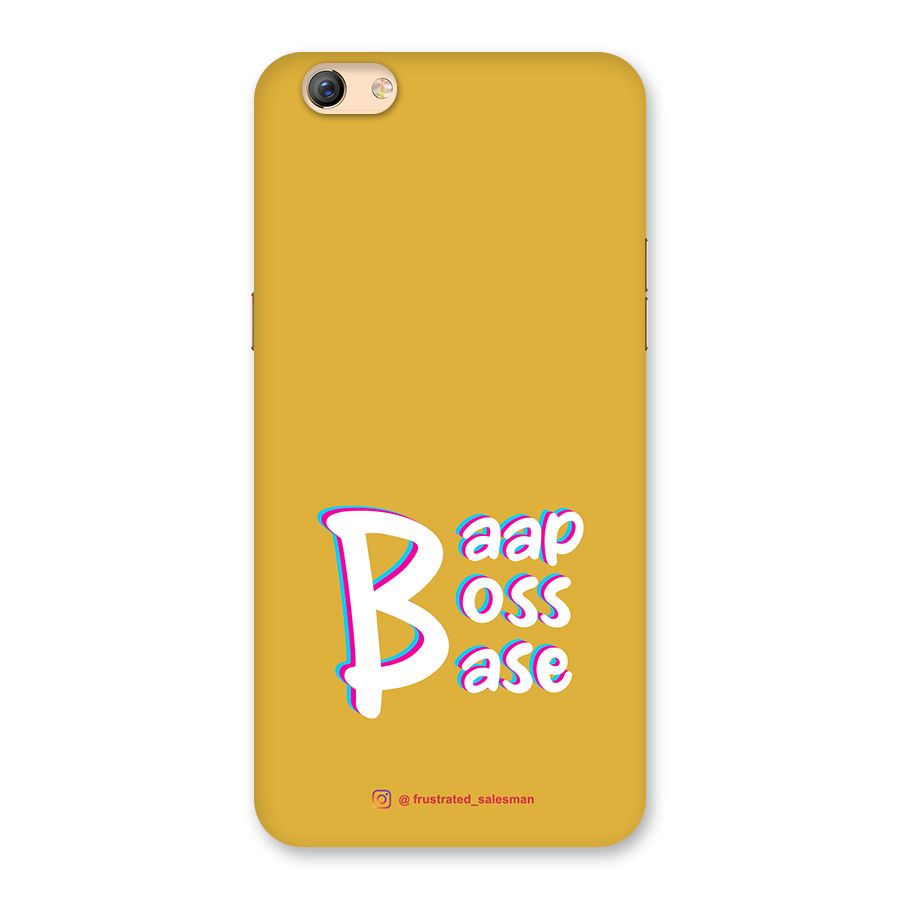 Baap Boss Base Mustard Yellow Back Case for Oppo F3 Plus