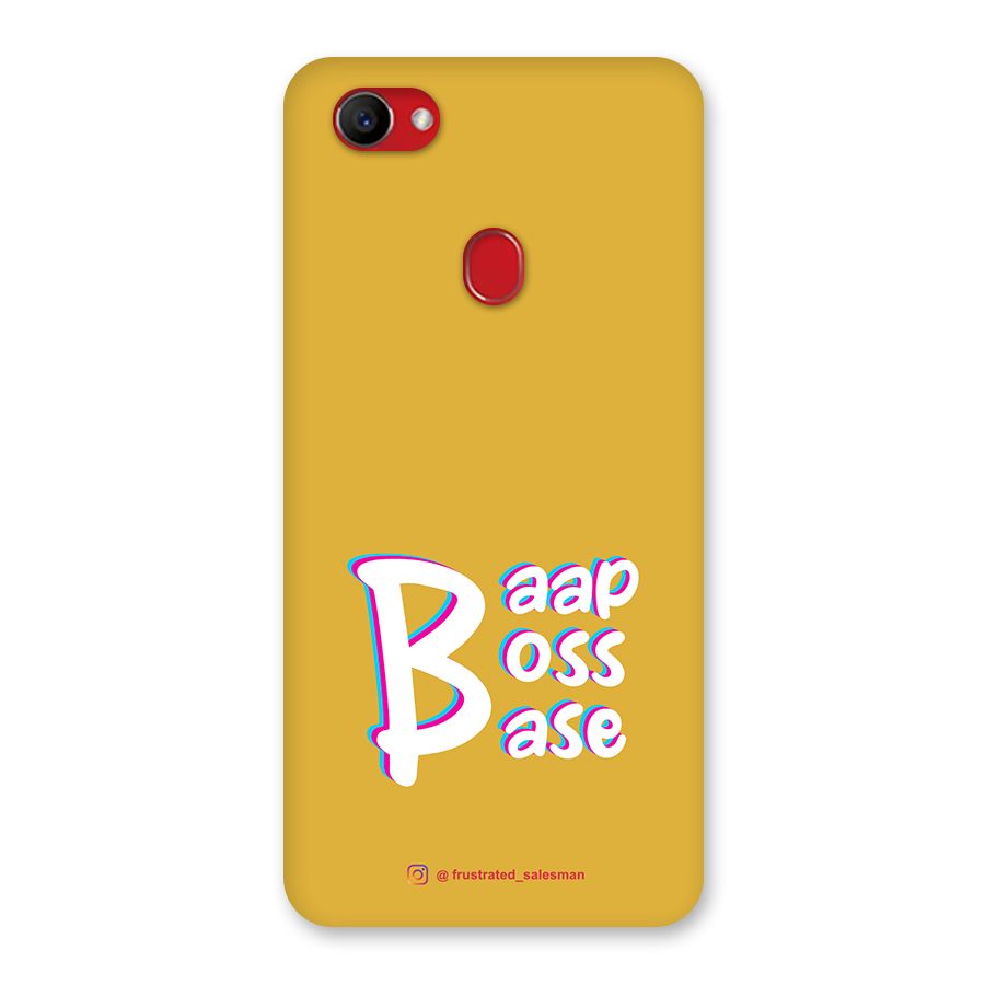 Baap Boss Base Mustard Yellow Back Case for Oppo F7