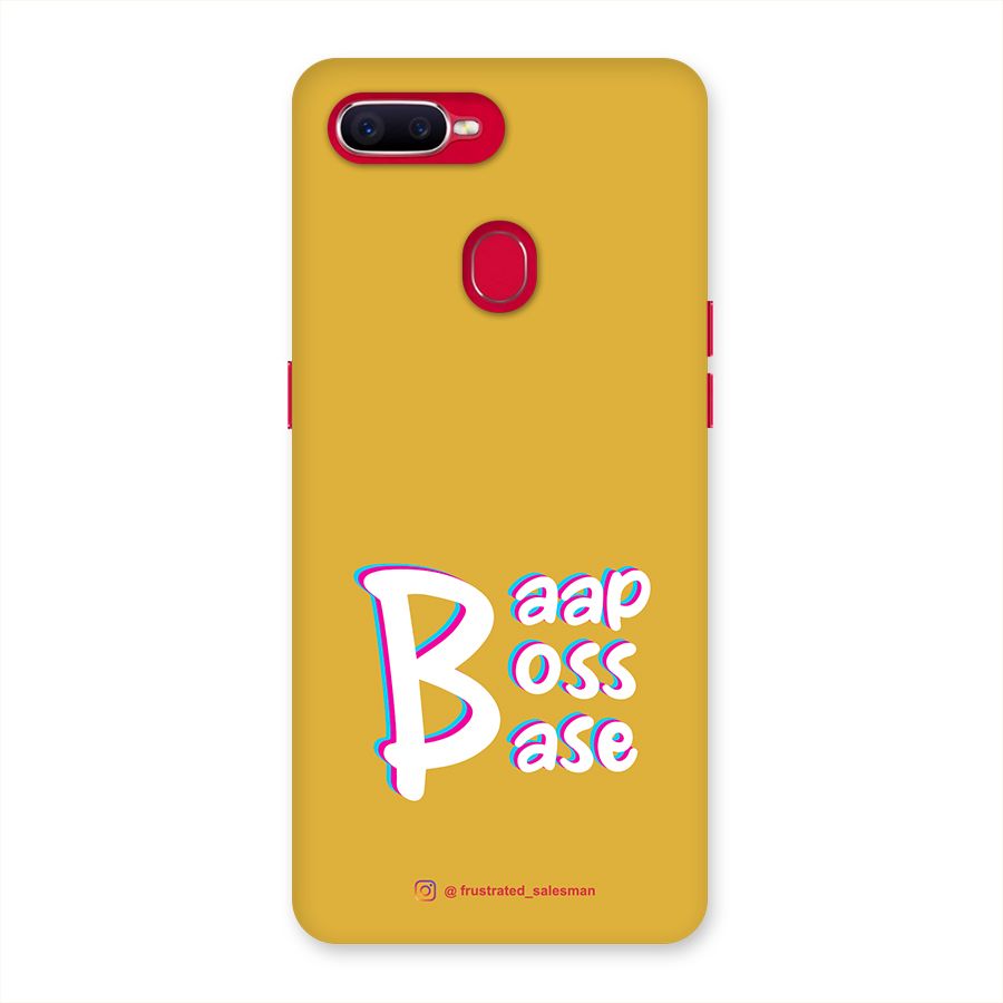 Baap Boss Base Mustard Yellow Back Case for Oppo F9 Pro