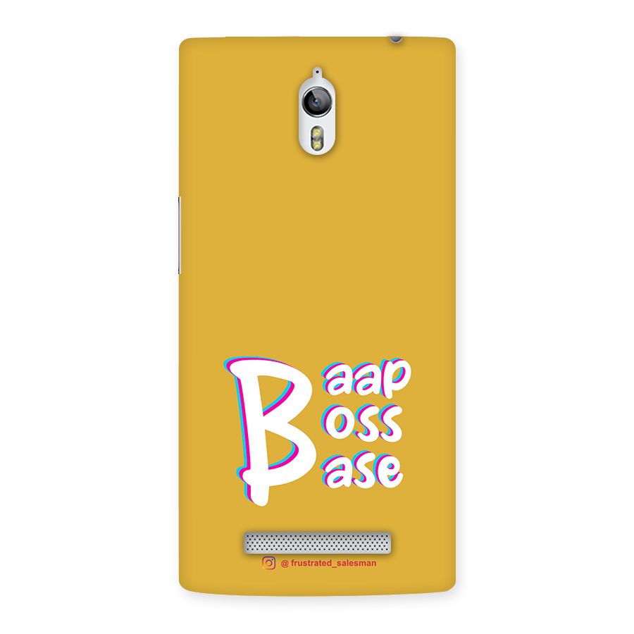 Baap Boss Base Mustard Yellow Back Case for Oppo Find 7