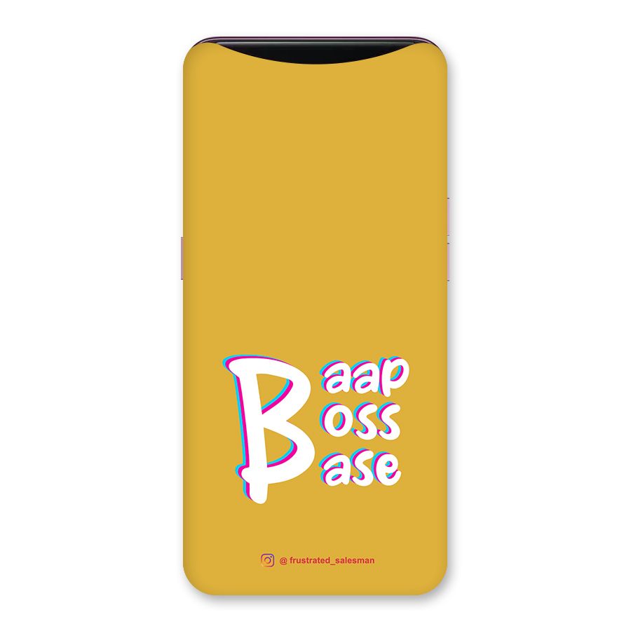 Baap Boss Base Mustard Yellow Back Case for Oppo Find X