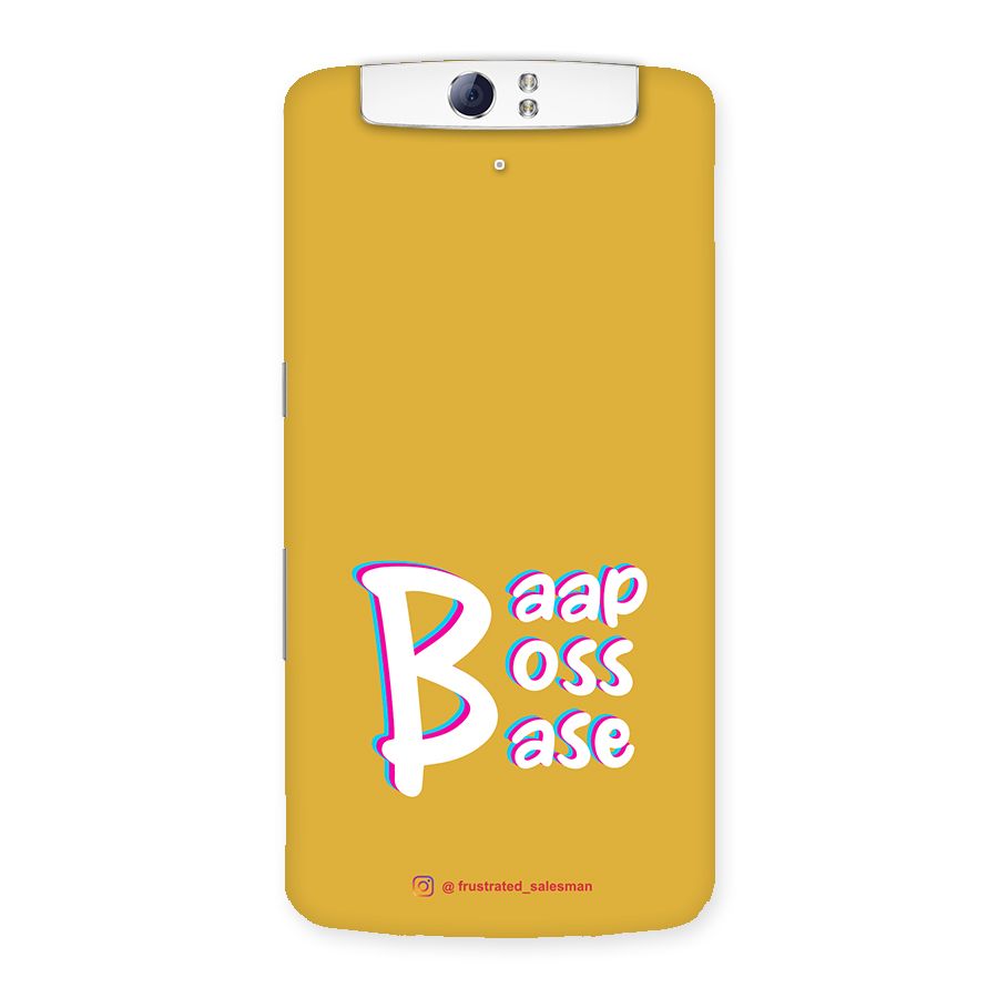 Baap Boss Base Mustard Yellow Back Case for Oppo N1