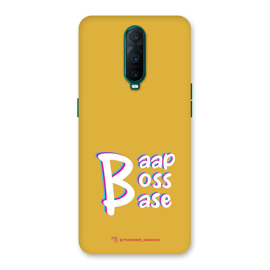 Baap Boss Base Mustard Yellow Back Case for Oppo R17 Pro