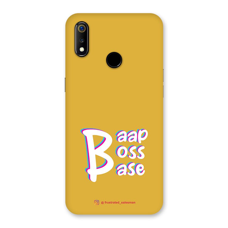 Baap Boss Base Mustard Yellow Back Case for Realme 3