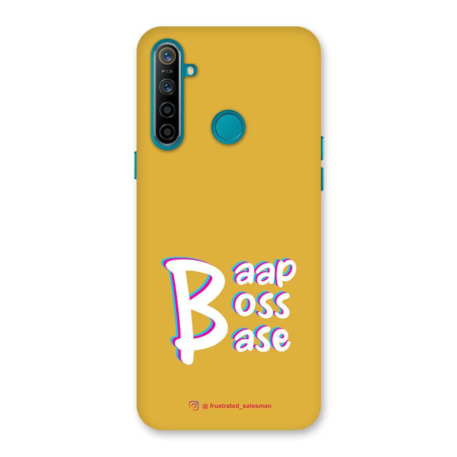Baap Boss Base Mustard Yellow Back Case for Realme 5i