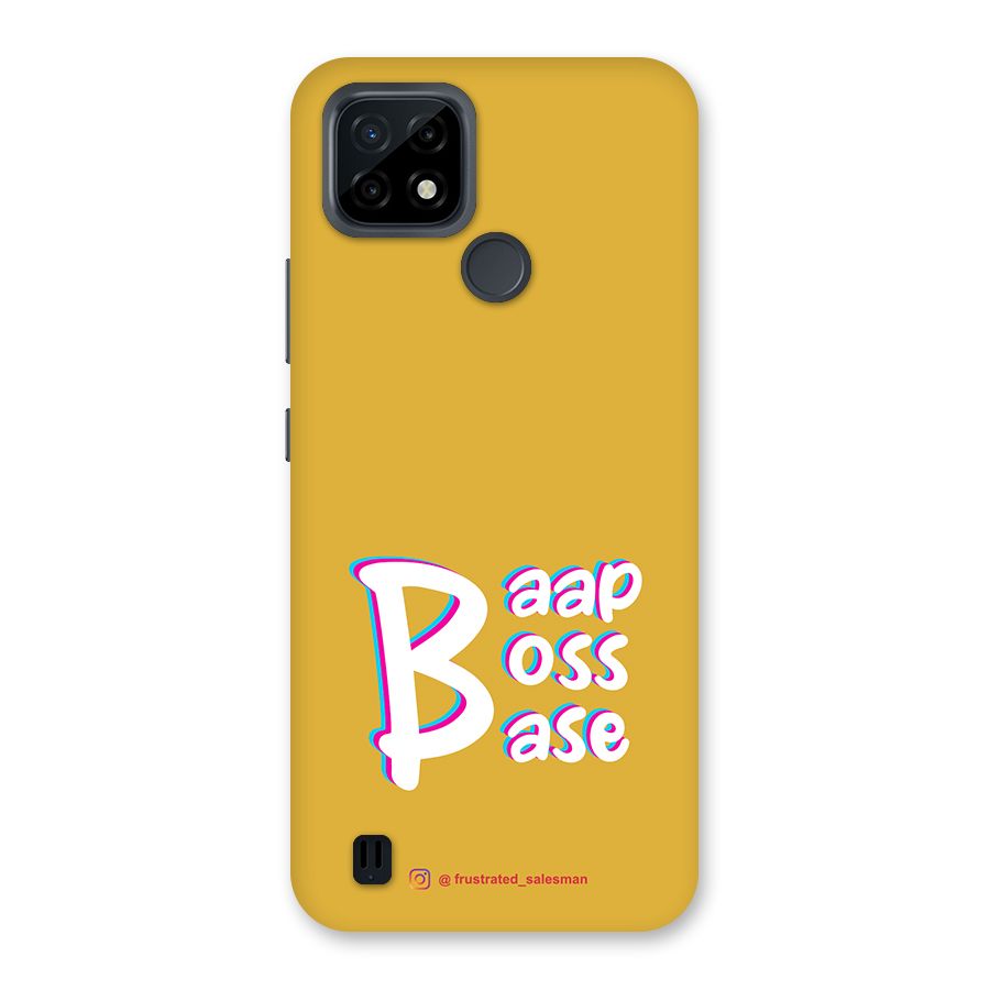 Baap Boss Base Mustard Yellow Back Case for Realme C21