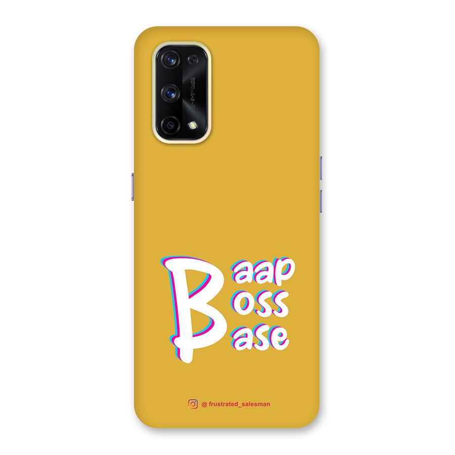 Baap Boss Base Mustard Yellow Glass Back Case for Realme X7 Pro