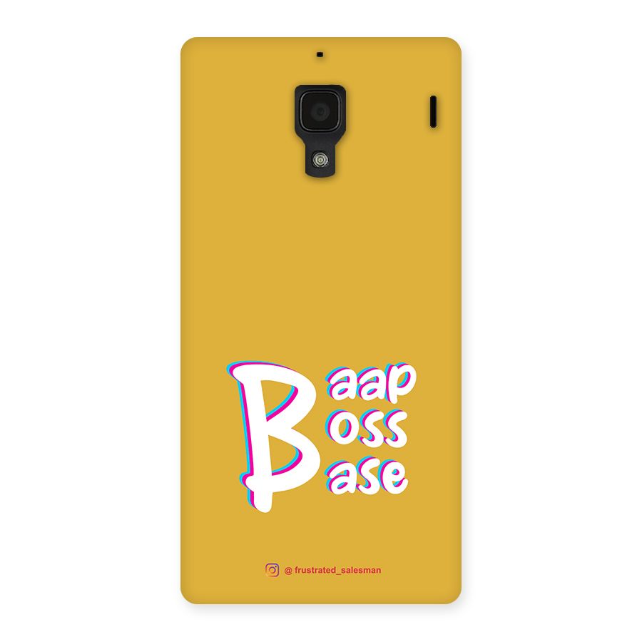 Baap Boss Base Mustard Yellow Back Case for Redmi 1S