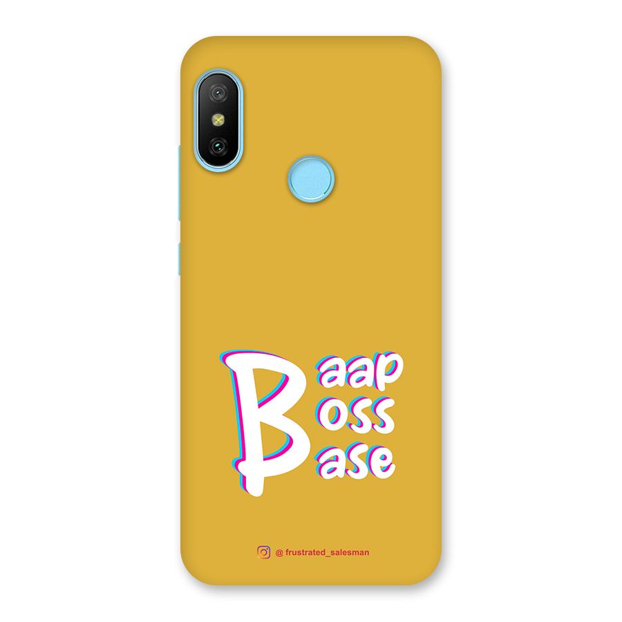 Baap Boss Base Mustard Yellow Back Case for Redmi 6 Pro