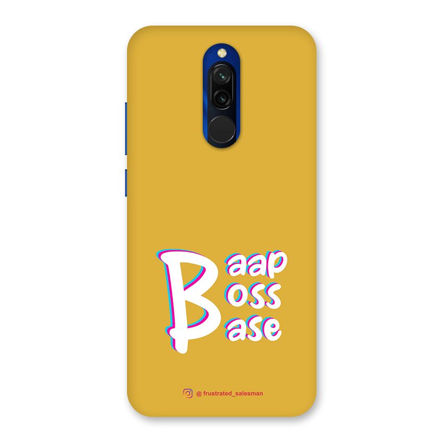 Baap Boss Base Mustard Yellow Back Case for Redmi 8