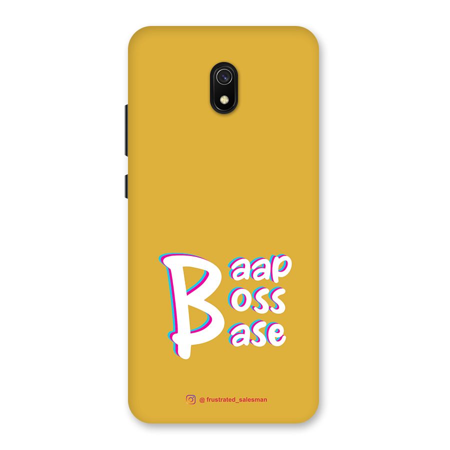 Baap Boss Base Mustard Yellow Back Case for Redmi 8A