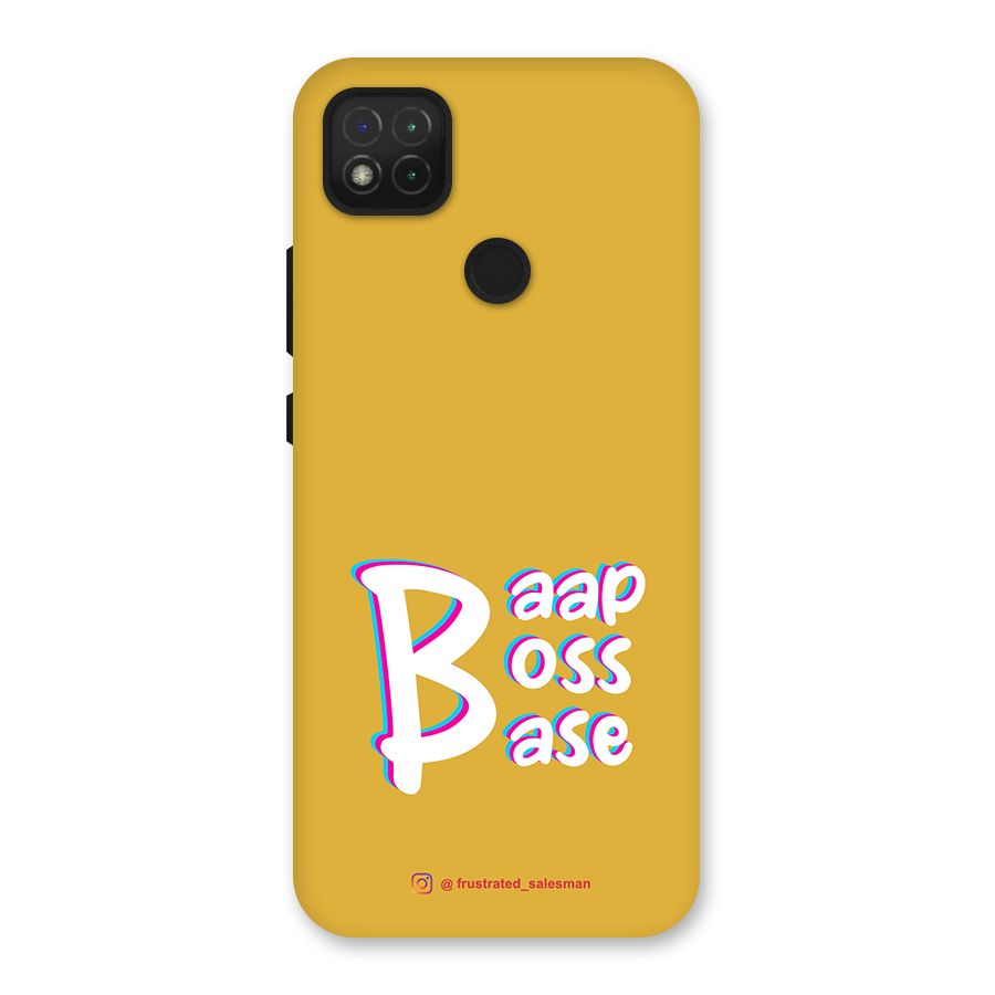 Baap Boss Base Mustard Yellow Back Case for Redmi 9