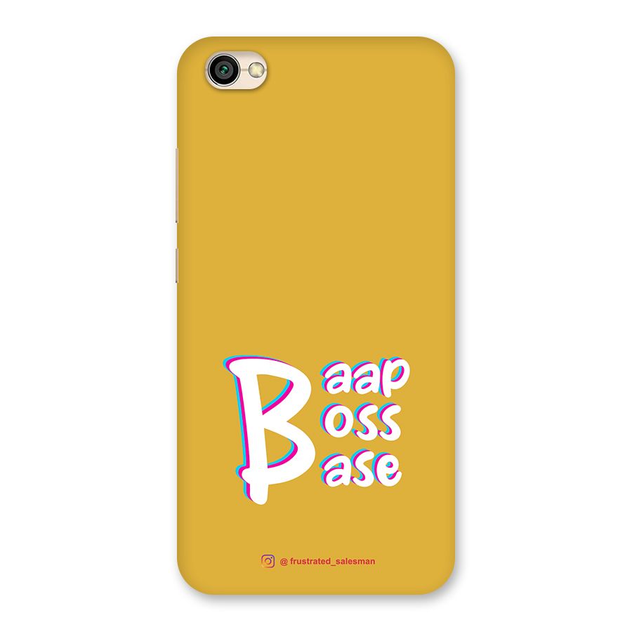 Baap Boss Base Mustard Yellow Back Case for Redmi Y1 Lite