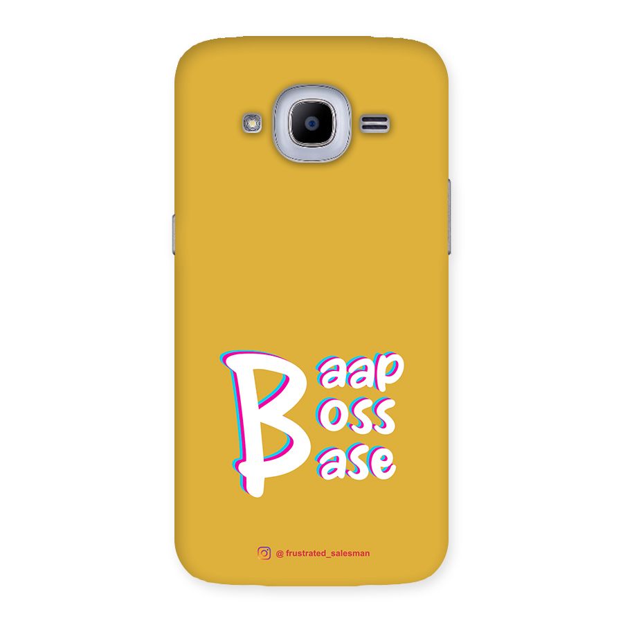 Baap Boss Base Mustard Yellow Back Case for Samsung Galaxy J2 2016
