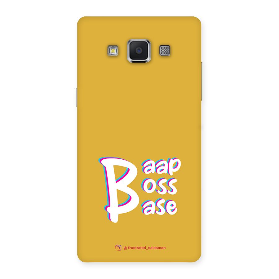 Baap Boss Base Mustard Yellow Back Case for Samsung Galaxy A5
