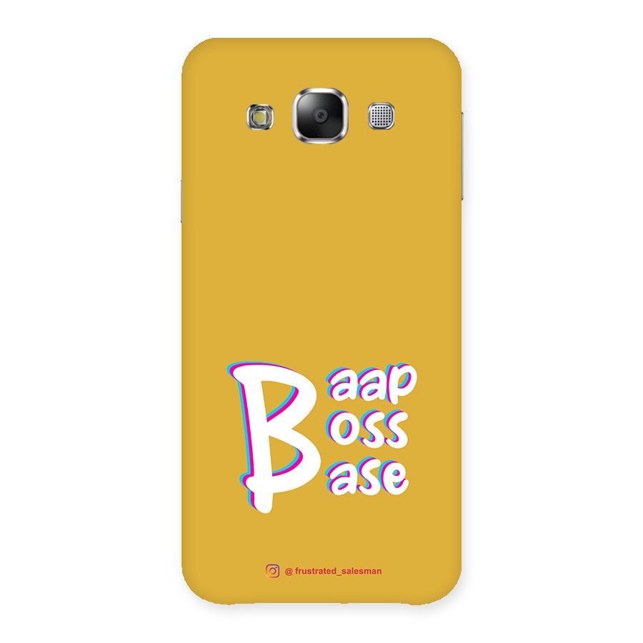 Baap Boss Base Mustard Yellow Back Case for Samsung Galaxy E5