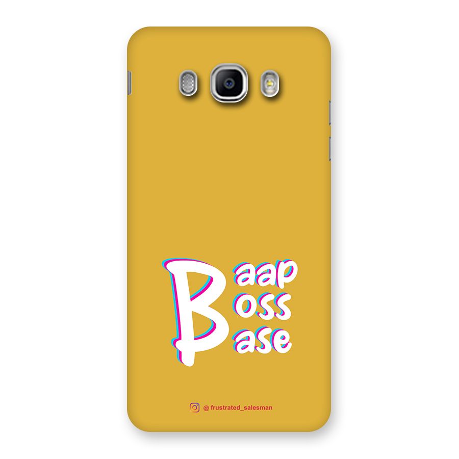 Baap Boss Base Mustard Yellow Back Case for Samsung Galaxy J5 2016