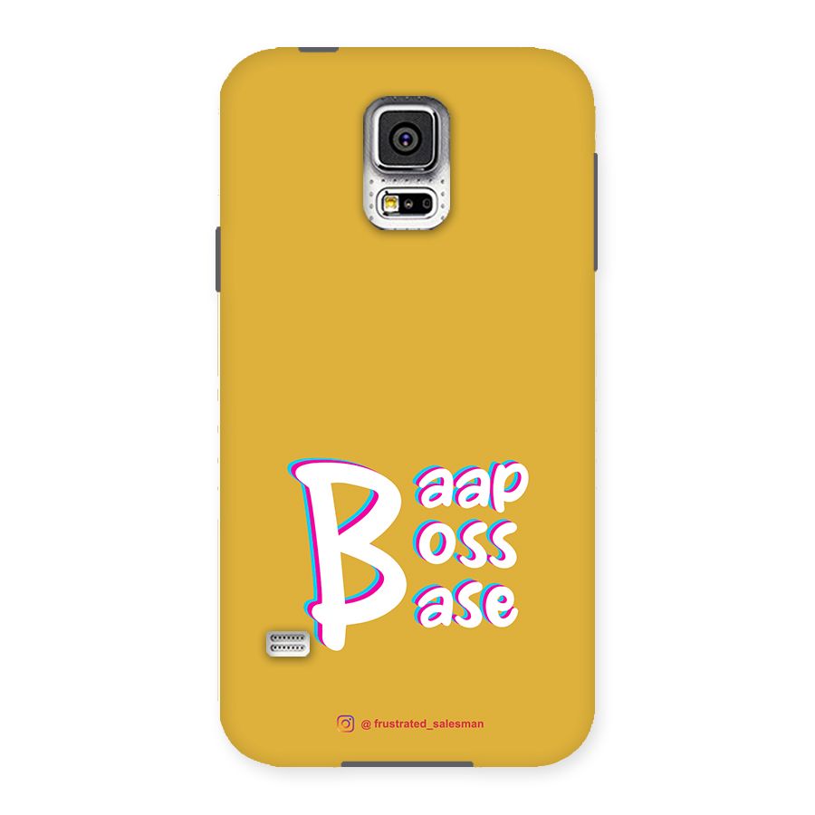 Baap Boss Base Mustard Yellow Back Case for Samsung Galaxy S5