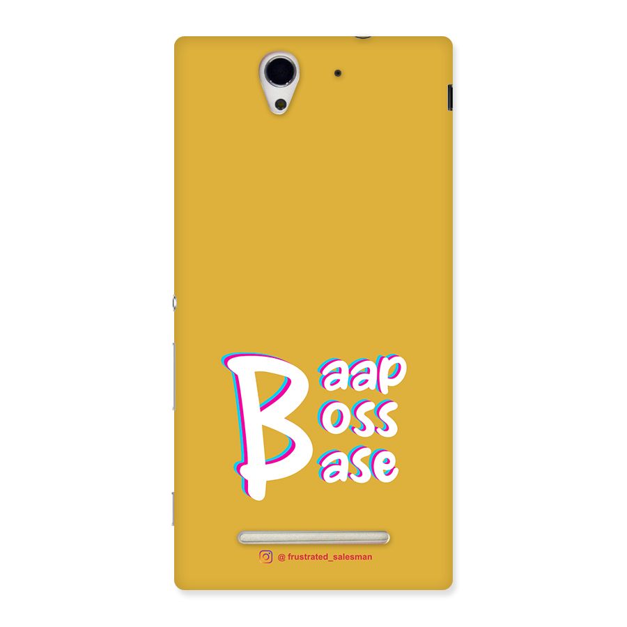 Baap Boss Base Mustard Yellow Back Case for Sony Xperia C3