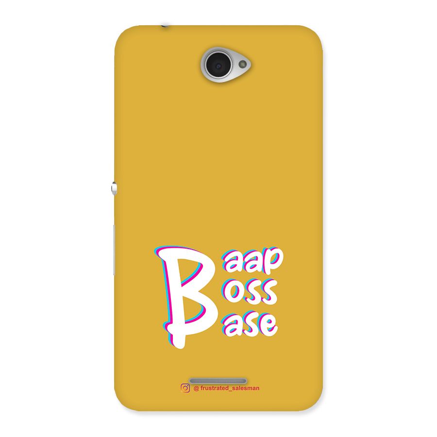 Baap Boss Base Mustard Yellow Back Case for Sony Xperia E4