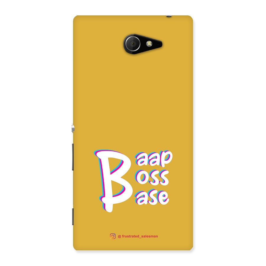 Baap Boss Base Mustard Yellow Back Case for Sony Xperia M2