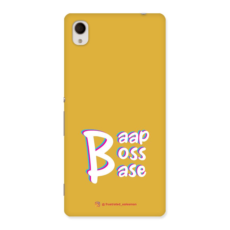 Baap Boss Base Mustard Yellow Back Case for Sony Xperia M4