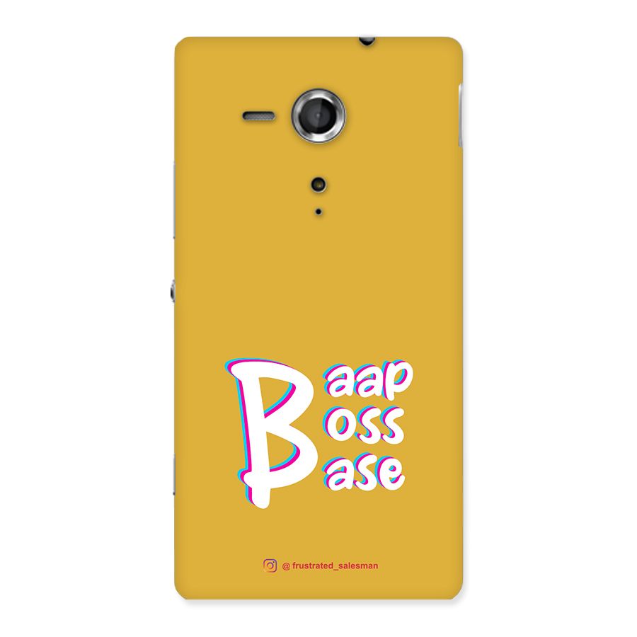 Baap Boss Base Mustard Yellow Back Case for Sony Xperia SP
