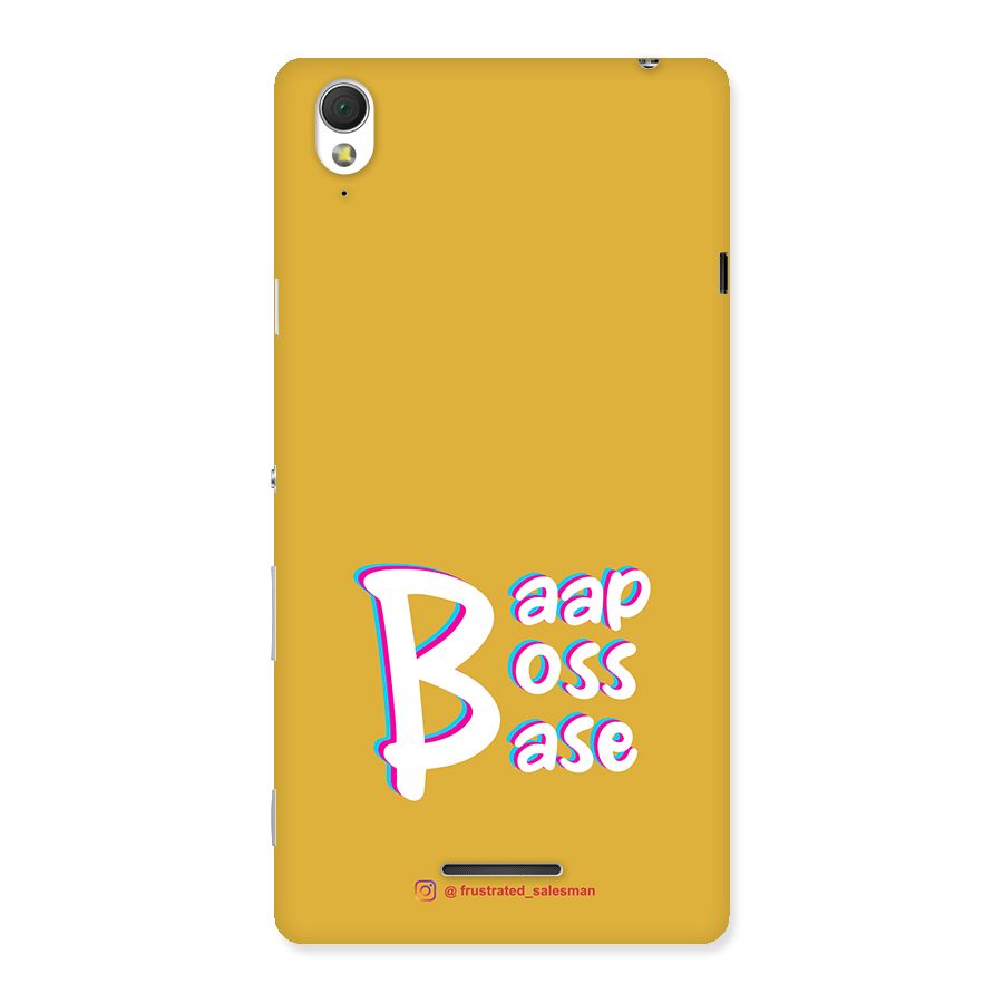 Baap Boss Base Mustard Yellow Back Case for Sony Xperia T3