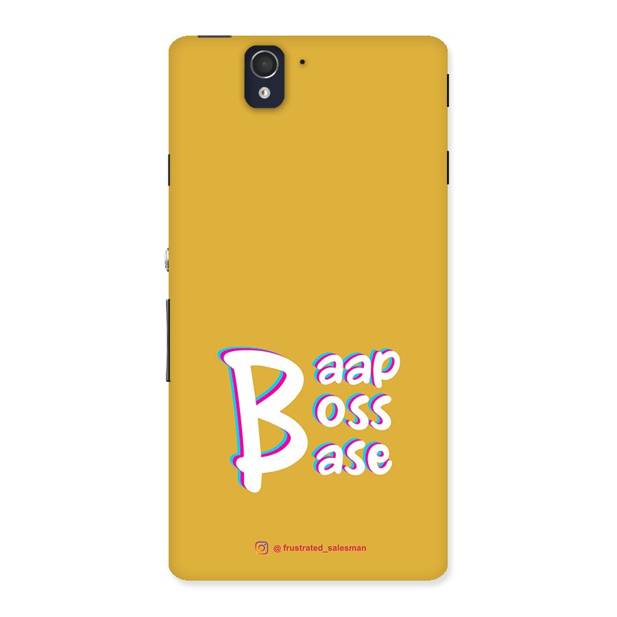 Baap Boss Base Mustard Yellow Back Case for Sony Xperia Z