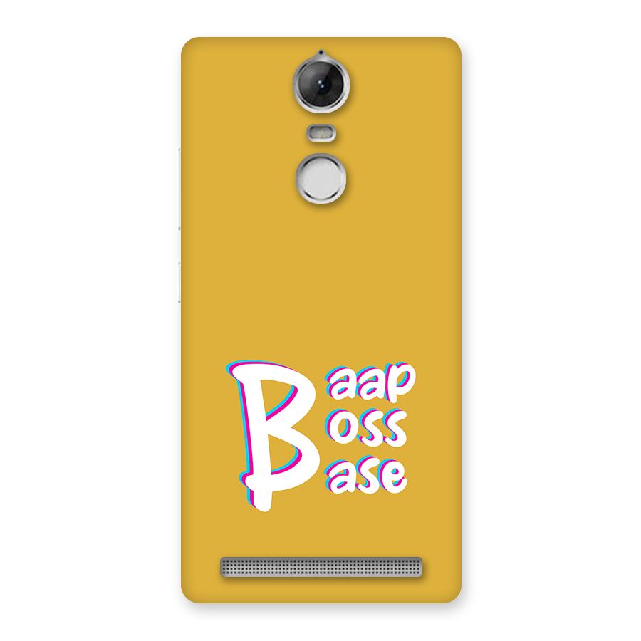 Baap Boss Base Mustard Yellow Back Case for Vibe K5 Note
