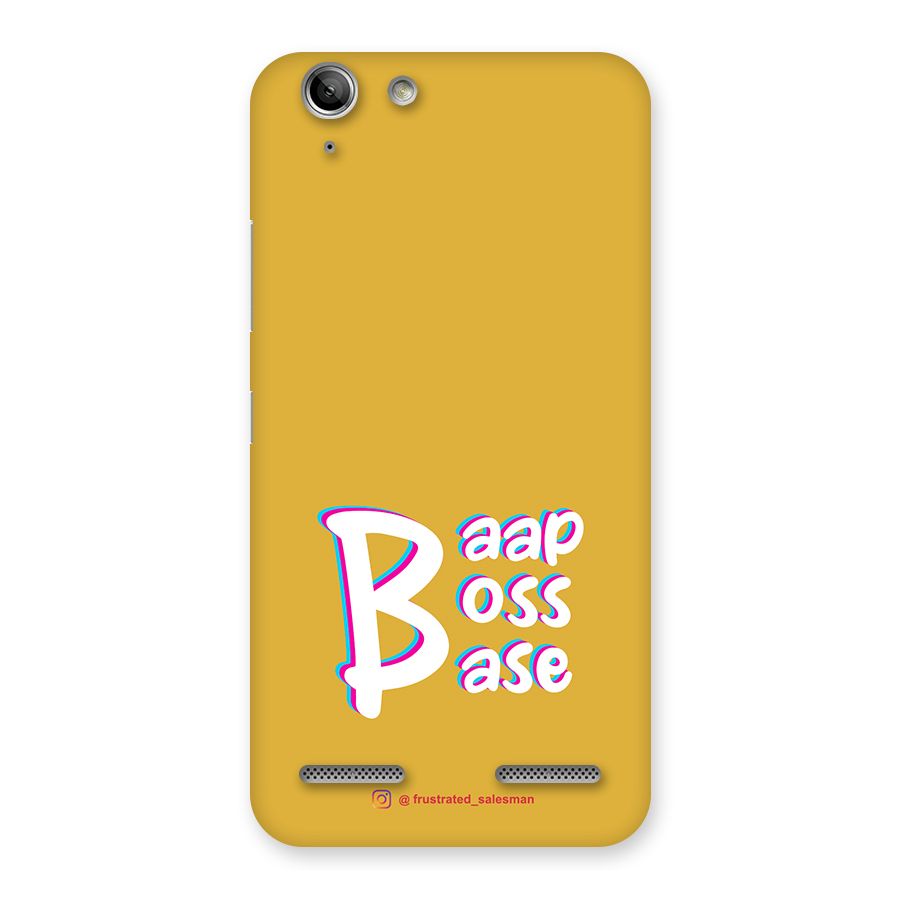 Baap Boss Base Mustard Yellow Back Case for Vibe K5 Plus