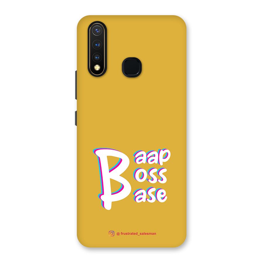 Baap Boss Base Mustard Yellow Back Case for Vivo U20