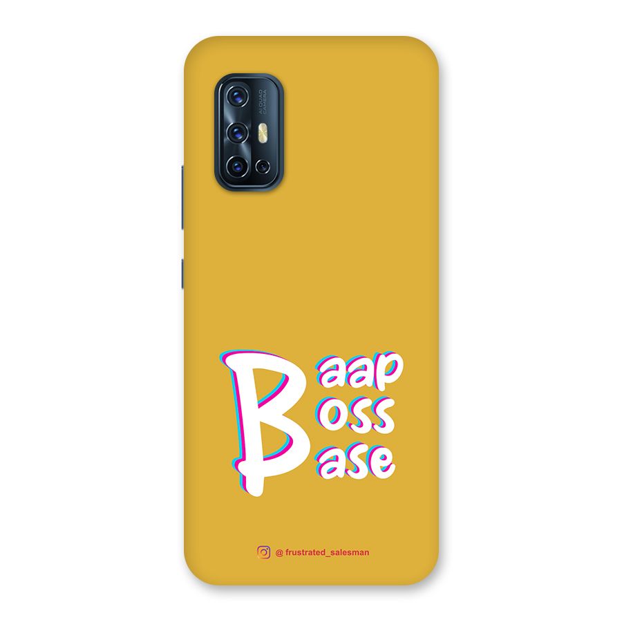 Baap Boss Base Mustard Yellow Back Case for Vivo V17