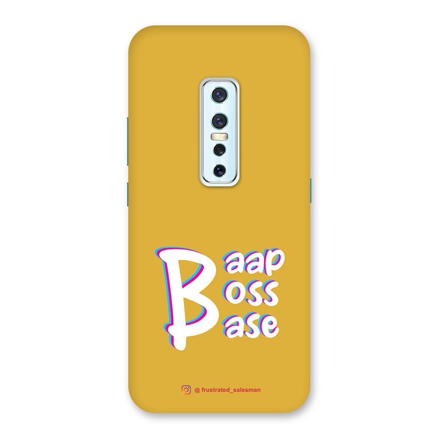 Baap Boss Base Mustard Yellow Back Case for Vivo V17 Pro