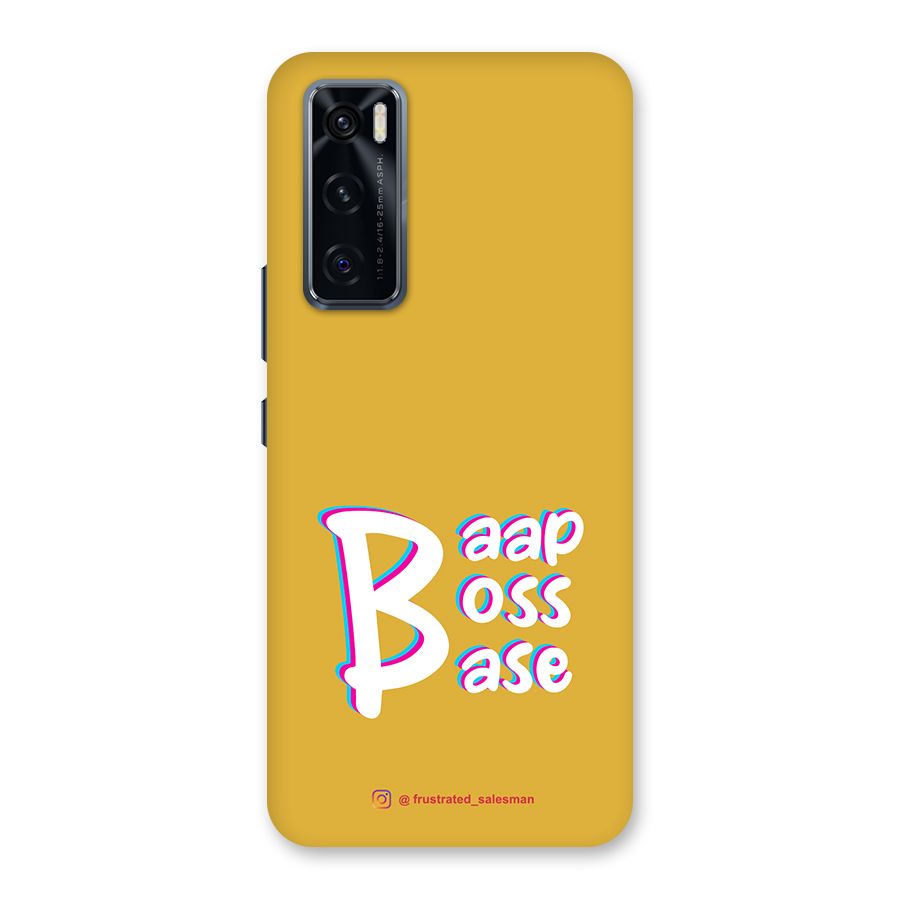 Baap Boss Base Mustard Yellow Back Case for Vivo V20 SE