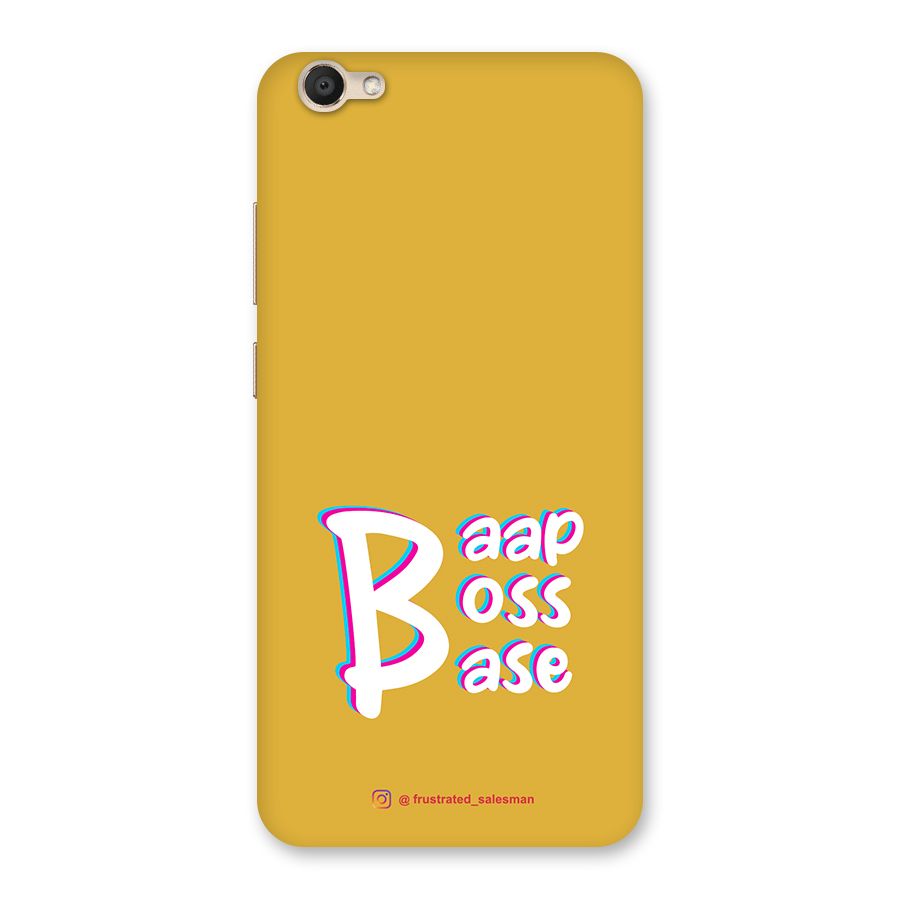 Baap Boss Base Mustard Yellow Back Case for Vivo V5