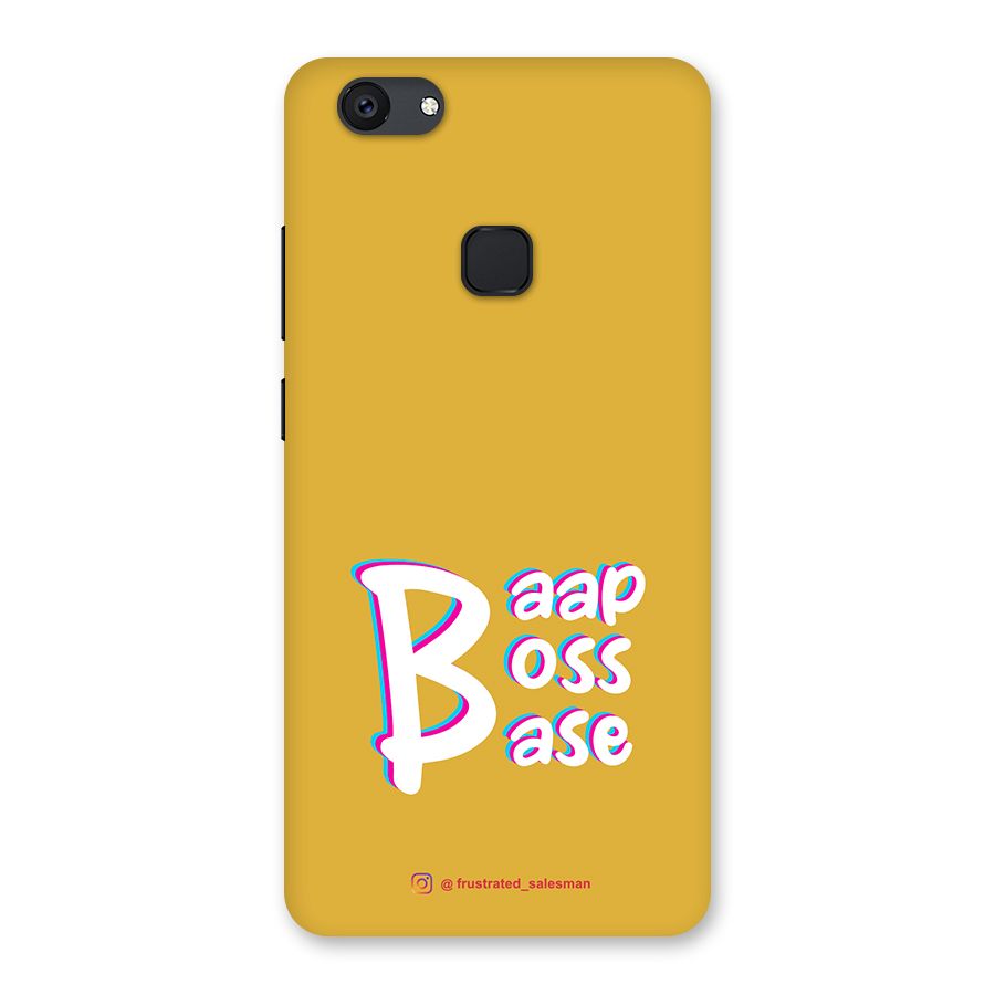 Baap Boss Base Mustard Yellow Back Case for Vivo V7 Plus