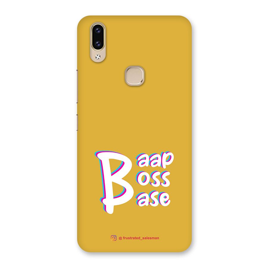Baap Boss Base Mustard Yellow Back Case for Vivo V9 Youth
